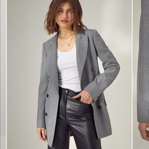 Aritzia Wilfred Blazer in Grey/Black Dow